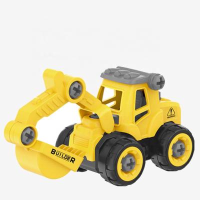 China Free Screwdriver Mini Excavator Car Toy With Screws Toy Children Take Apart DIY Wheel Child Assembly Disassembly Screws Engineering Vehicle for sale