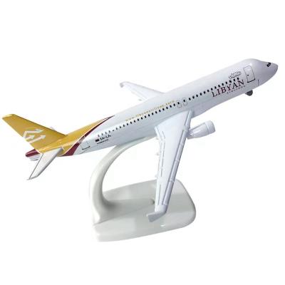 China Toy High Quality 1/200 Libyan Airline Airbus A320 Toy Scale Diecast Flat Model Planes for sale