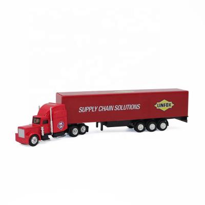 China Toy New American Diecast Toy Truck Promotion Die Cast Truck Model Metal Container Truck for sale