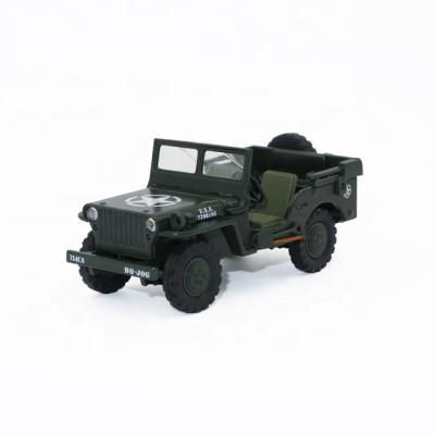 China Toy High Quality Alloy Diecast Pickup Model Diecast 1:43 Die Cast Mini Military Pickup Truck Customized Toy for sale