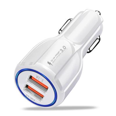 China Mobile Phone Shenzhen Factory Mini Car 28w Usb Charger For Mobile Phone 6A Fast Charging QC 3.0 Usb Car Charger for sale