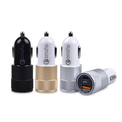 China 36W Mobile Phone Phone Charger Charging Type Mini Dual Usb Port Fast Portable Car Charger For Air 2 Mini Note 9/S10/S9/S8 Xs max/XR/x/7/6s for sale