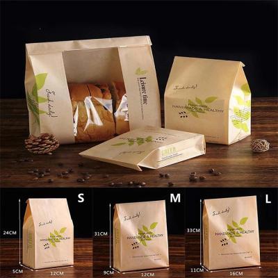 China Recycled Materials Leaf To Model Oil Proof Food Toast Bread Laminating Bag for sale