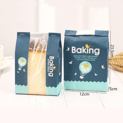 China Recycled Materials Custom Packaging Silicone Transparent Paper Bag For Bread for sale