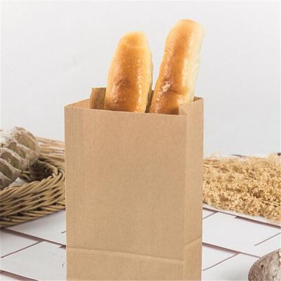 China Recycled Materials Food Packaging Take Out Bag , Square Bottom Flat Brown Kraft Paper Bag for sale