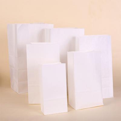 China Eco-friendly Recycled Food Grade SOS Kraft Materials Hot Sales White Paper Bags for sale