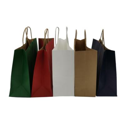 China High Quality Recycled Materials Shopping Carry Packaging Recycled Brown Kraft Custom Printing Paper Bags for sale