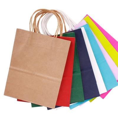 China Recycled Materials 100% Recyclable Handle Craft Eco-Friendly Reinforced Paper Bags for sale