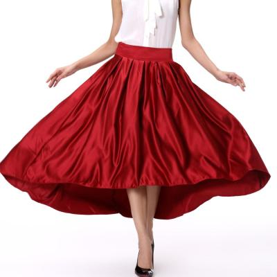 China Office Lady Skirt Women Satin Puffy Skirt for sale