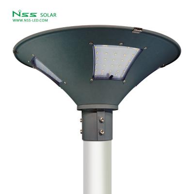 China Residential 35w Strong Lumens Powered UFO Garden Street Pillar Post Light Outdoor Waterproof Solar Led Lights Lamp for sale