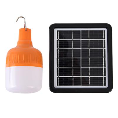 China Residential Outdoor 20w Rechargeable Portable Smart Solar Led Light Bulb Lamp Lightings With USB Charger for sale