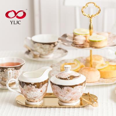 China Sustainable Luxury White Bone China Porcelain Chocolate Style Dinnerware Sets Ceramic for sale