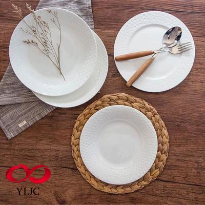 China Viable Wholesale Decorative Dinner Plastic Dishes Sets Tableware For Wedding for sale