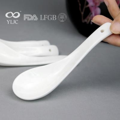 China Viable Hot Selling Bone China Soup Spoon Small White Spoon for sale