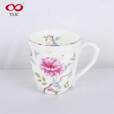 China Royal Viable Gold Rim Bone China Mugs Bone China Design Ceramic Sublimation Mug for sale