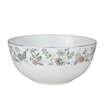 China Viable Wholesale Bone China Fine White Custom Printed Cheap Ceramic Bowl for sale