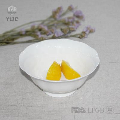 China Traditional Chinese Wholesale Viable 6 Inch White Bone China Decorative Fruit Bowl Decorative Rice Bowl for sale