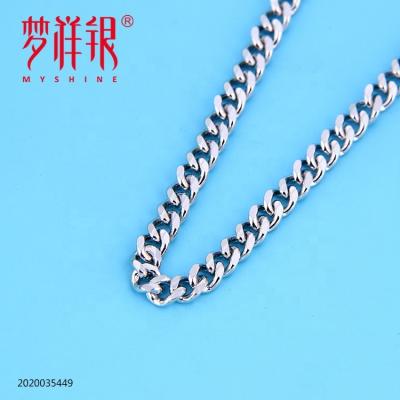 China Myshine Wholesale Price CLASSIC 925 Sterling Silver Cuban Link Chain for sale