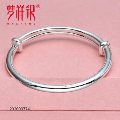 China Wholesale Brilliant 990 Sterling Silver CLASSIC Charms Bangle Bracelet For Women for sale