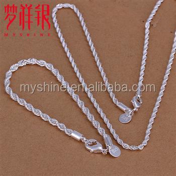 China Fashion Chains Jewelry Mens Or Womens Gold And Sterling Silver Chains Jewelry Set for sale