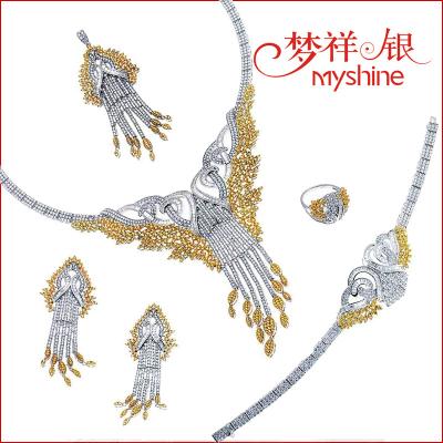 China Myshine Design Silver Exclusive Silver Jewelry Sets German Silver Jewelry for sale