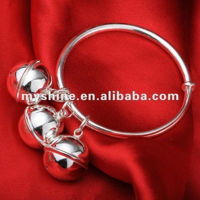 China Fashioable my dear baby silver anklets bracelet with beautiful charms for sale