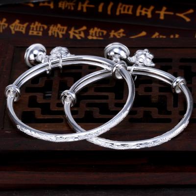 China MYSHINE Folk Chinese Traditional Children Silver Anklets Bracelet for sale