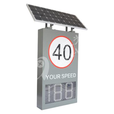 China Highway Vehicle Speed Test Radar LED Display Single Radar Speed Sign Dual Viewing Angle 30 for sale