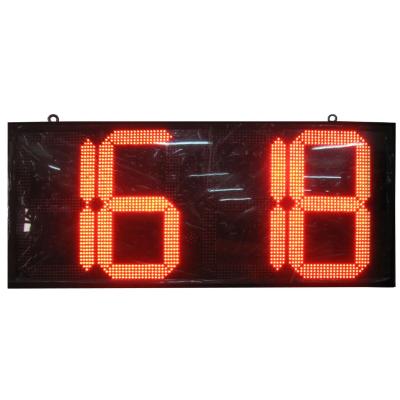 China Servicio de la estación de gasolina de señalización de la temperatura de la pantalla exterior LED Reloj señal Auto atenuación en venta