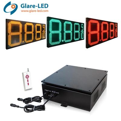 China Exhibition Hall Outdoor LED Digital Gas Station Sign Board For Petrol Station Gas Display for sale