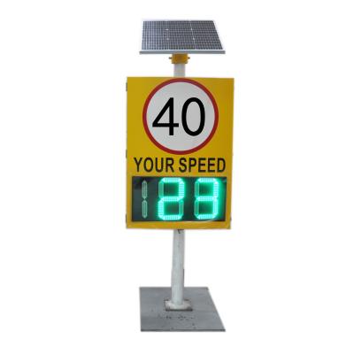 China Detect Traffic with 188 Pixel Pitch LED Solar Speed Radar Sign 24GHz Portable Radar for sale