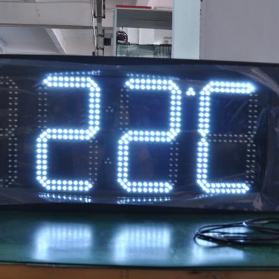 China 12 Inch Outdoor Led Temperature Display LED Time Board With Sensor Controlled for sale