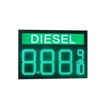 China LED Gas Station Signs Fuel Station Pylon Sign 7 Segment LED Board Gas Light Display for sale