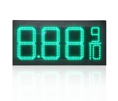 China 8.889/10 10 inch Epistar LED chip Green Gas Station Board Graphics Display Waterproof for sale