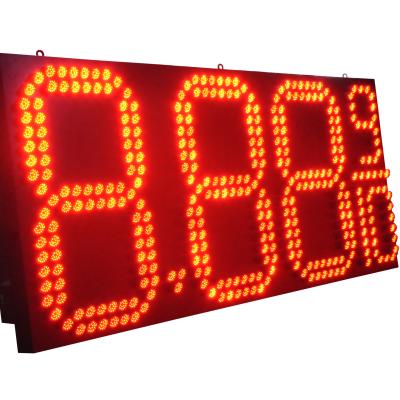 China 8.889 10 LED Gas Board 8 Level Auto-Dimming 60HZ 50HZ Led Message Board for sale