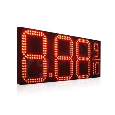 China 8.889 Pixel Tube LED Gas Signs Display Dimming Gas Price Display Signs for sale