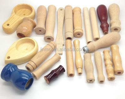 China Exterior smooth wooden handle for kitchen craft items or tools for sale