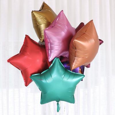 China Advertising Wholesale Matte Birthday Party Decoration metallic toy star balloon 18 inch globos de estrellas YH for sale