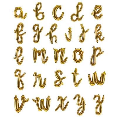 China 18 inch globo letras gold alphabet balloon letters tiny inflatable balloons gift toy YH for sale