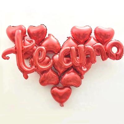 China Gift Toy YH Balloon Makers United I Love You Spanish Te AMO Balloons Set Foil globos te AMO for sale