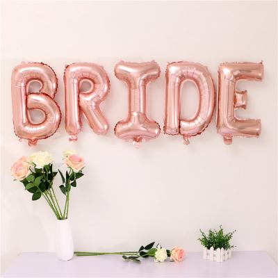 China Gift Toy YH Wholesaler BRIDE Balloons 32 Inch Letters Set Valentines Day Wedding Party Decoration BRIDE Globos Kit for sale