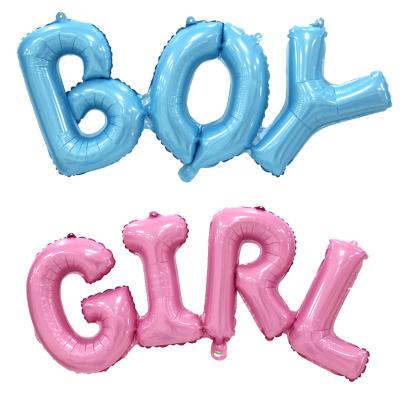 China Globo Blue Pink Gender Reveal United Letter Balloons BOY or GIRL Balloon Gift Toy YH Large for sale