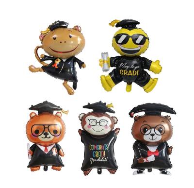 China Wholesale Congratulations Toy YH Graduation Globos Gift Graduates Party Decoration Doctor Bear Monkey Foil Graduation Balloons for sale