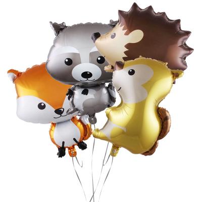 China Wholesale Foil Balloons Toy YH Cartoon Fox Squirrel Raccoon Hedgehog Shape Party Animal Balloon for sale