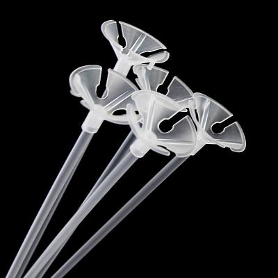 China Tow Rod 100pcs Pack 32cm Transparent Balloon 42cm Tow Bar/Balloon Pump YH Balloon Support Stick for sale