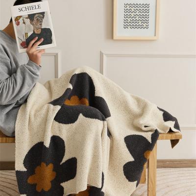 China Hot Sale Anti-Pull Bed Sofa Air Conditioning Knitted Throw Blanket for Adult and Kids for sale