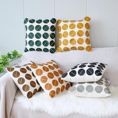 China Luxury Geometric Tile Cover 45*45 Folded Leather Pillow Cover PU Splice Cushion Pillow Covers for sale