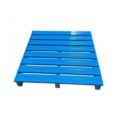 China Full Spread / Half Spread On Both Sides Stable Foldable Bilateral Post Fork Stackable Container Steel Pallet for sale