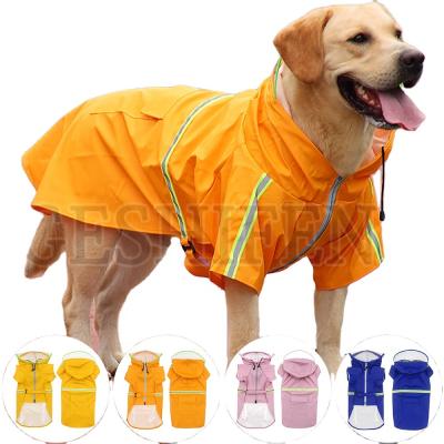 China Viable Dropshipping and Wholesale Dog Clothes Apparel Waterproof Hoody PU Leather Rain Coats for Large Dogs for sale