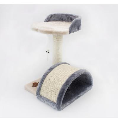 China Pet Stored Toy Sisal Cat Scratching Post for Cats Furniture Protector Kitten Climbing Post Jumping Tower Toy With Ball Cat Scraper for sale